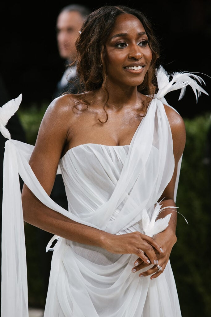 Ayo Edebiri wearing a Chanel jewelry at the 2026 Met Gala