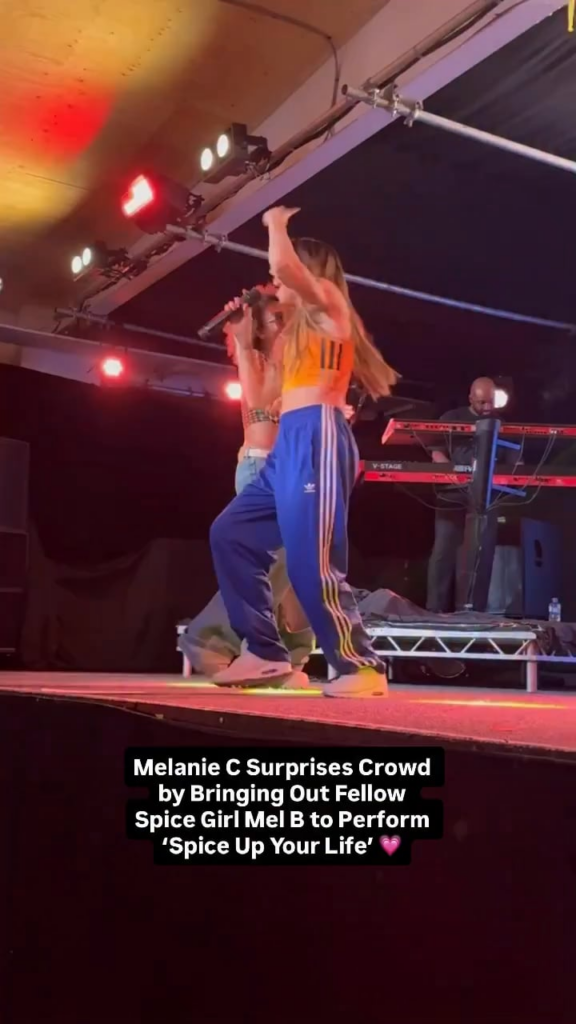 Mel C surprised the crowd at her show in Leeds with a performance of ‘Spice Up Your Life,’ featuring Mel B