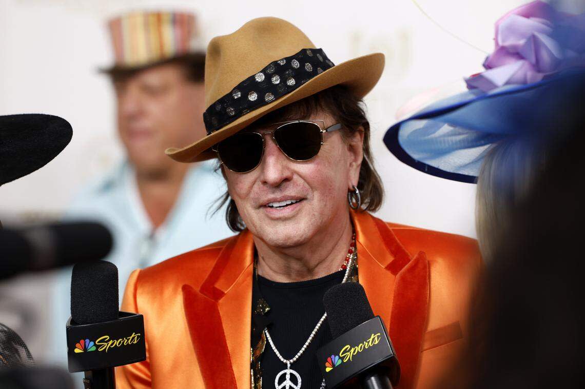 LOUISVILLE, KENTUCKY - MAY 02: Richie Sambora attends the Kentucky Derby 152 at Churchill Downs on May 02, 2026 in Louisville, Kentucky. 