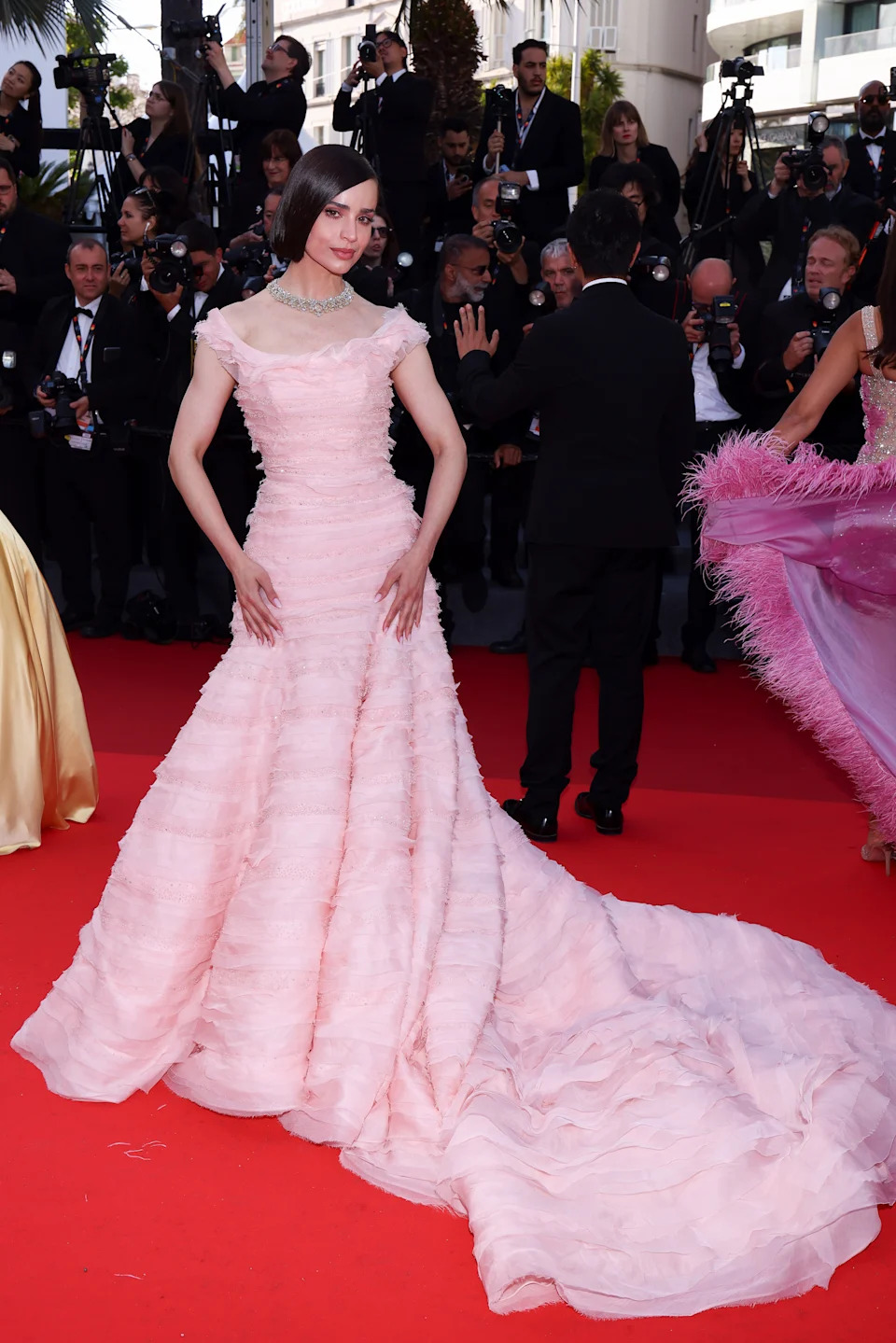 CANNES, FRANCE - MAY 18: Sofia Carson attends the "Fjord" screening during the 79th annual Cannes Film Festival at Palais des Festivals on May 18, 2026 in Cannes, France. (Photo by Marc Piasecki/FilmMagic)