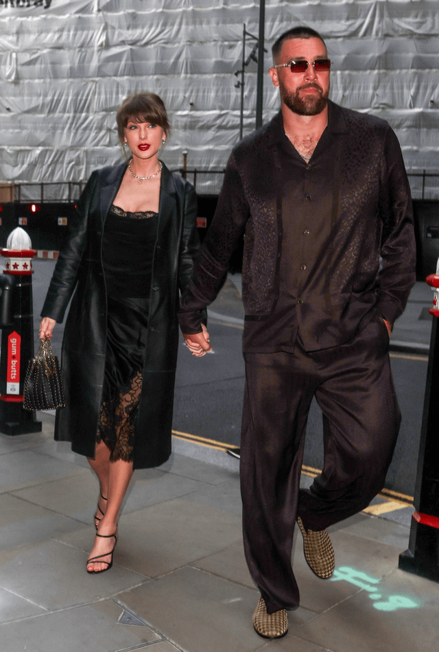 Taylor Swift and Travis Kelce out in London last night