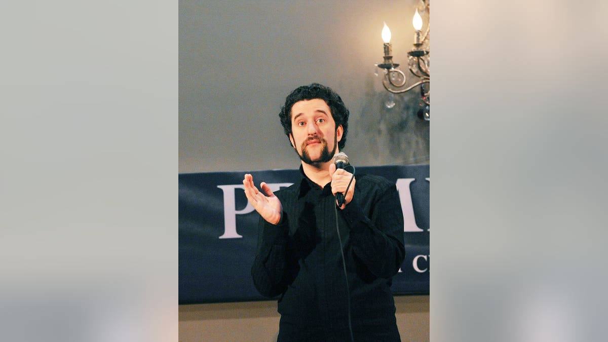 Dustin Diamond performing on stage at the Primetime Comedy Club in Sayreville, New Jersey