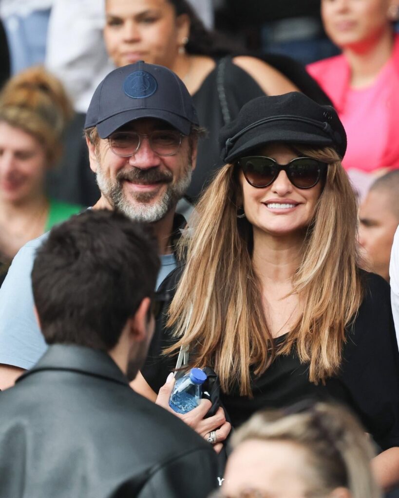 Penelope Cruz and Javier Bardem at the Paris Saint-German vs FC Lorient game in Paris (May 2, 2026)