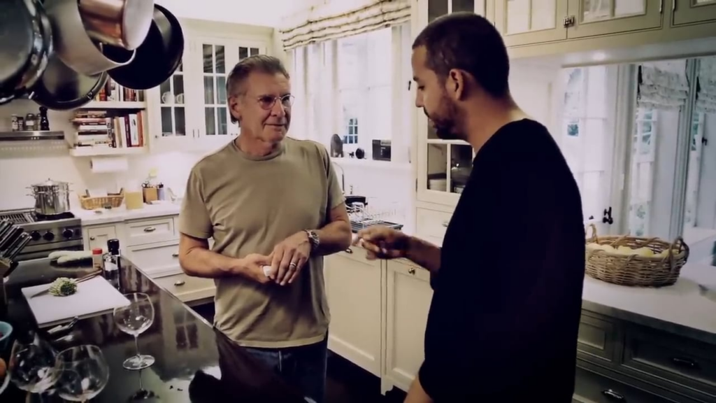 Harrison Ford's appropriate response to David Blaine performing an insane card trick in his kitchen