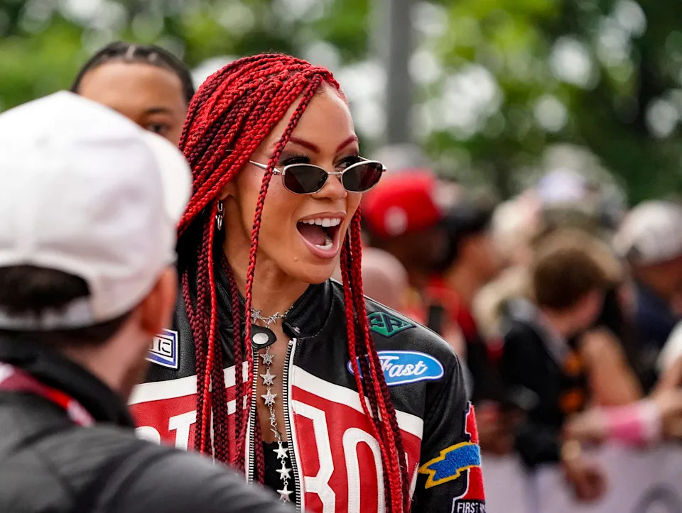B-FAB Briana Brandy walks the celebrity red carpet on Sunday, May 24, 2026, during the 110th running of the Indianapolis 500 at Indianapolis Motor Speedway.