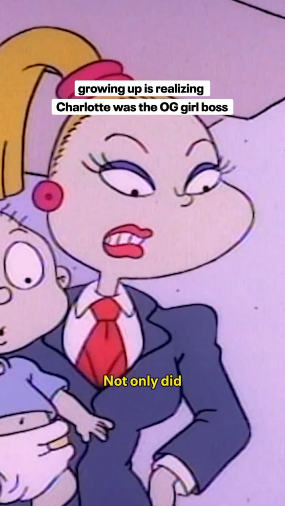 Charlotte Pickles showing what good parenting is like since the 90’s on ‘Rugrats’