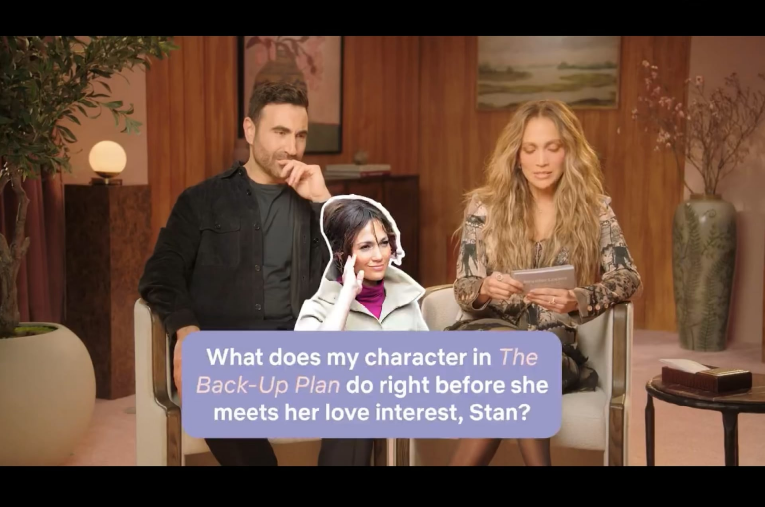 Jennifer Lopez quizzes Brett Goldstein on her past roles