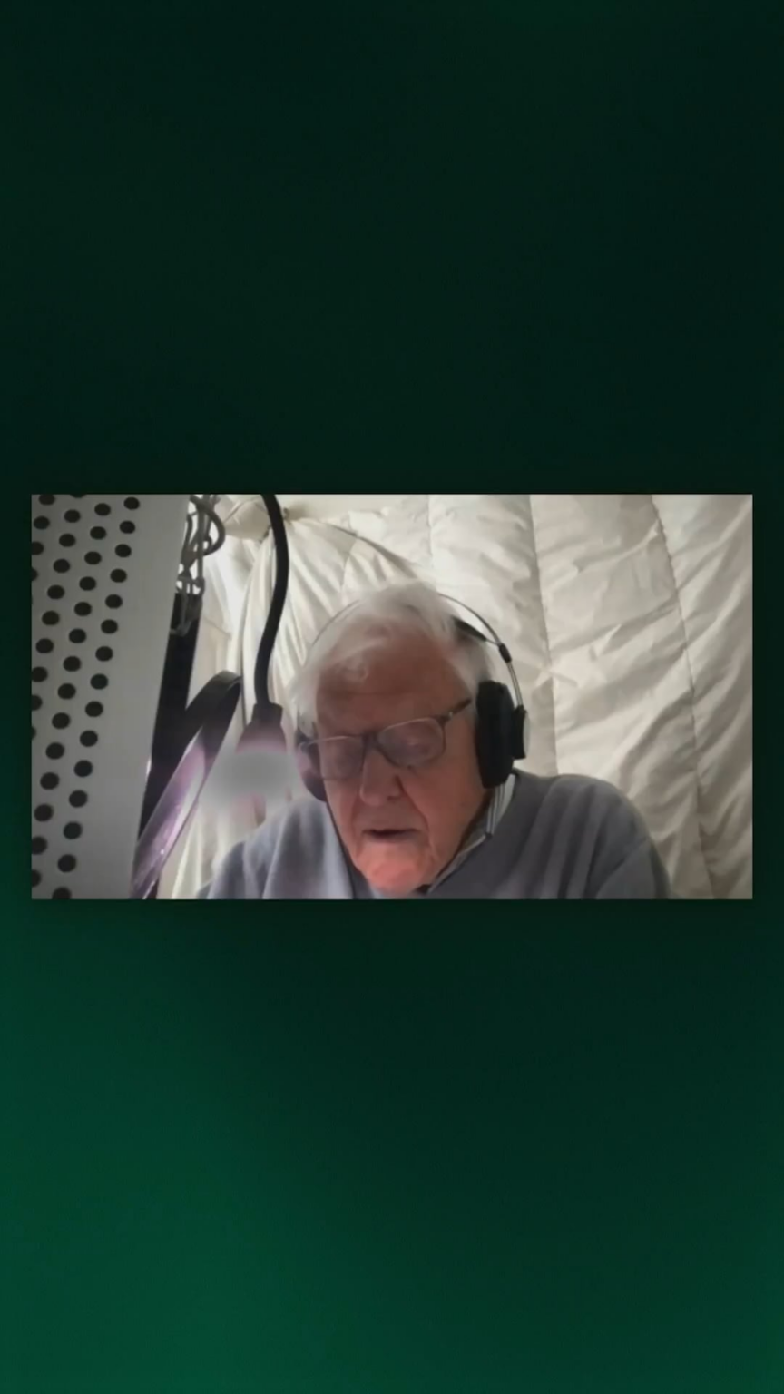 Sir David Attenborough at 100, working on the narration for the upcoming Blue Planet III: