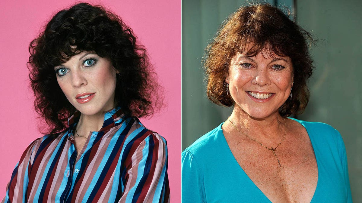 A split of Erin Moran in Happy Days and Erin in 2009