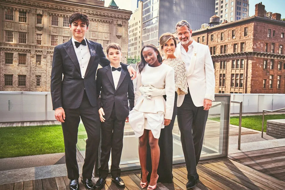 Mariska Hargitay with her children August, Andrew, Amaya and husband Peter Hermann on June 13, 2025Credit: Guy Aroch