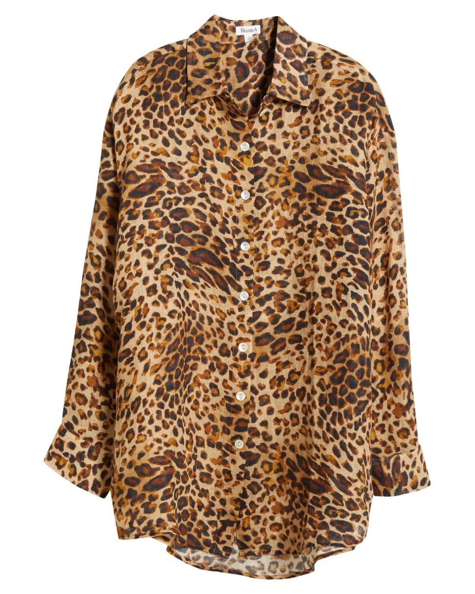 Playa Oversize Linen Cover-Up Shirt
