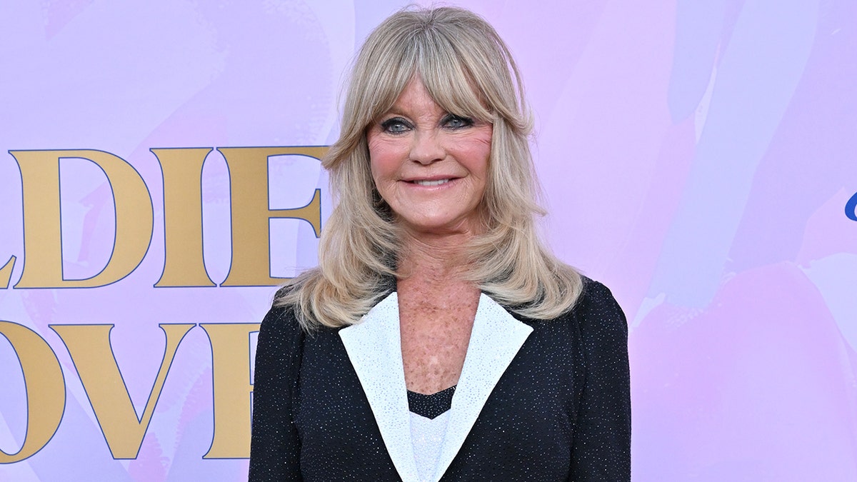 Goldie Hawn standing on the red carpet at the MindUP Gala in Beverly Hills