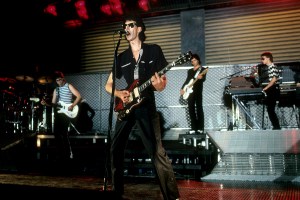 HYANNIS, MA- AUGUST 1978:  The Cars (Elliot Easton, Rick Ocasek, Benjamin Orr, Greg Hawkes) at The Cape Cod Coliseum August 22 1980 in Hyannis MA.  (Photo by Ron Pownall/Getty Images)