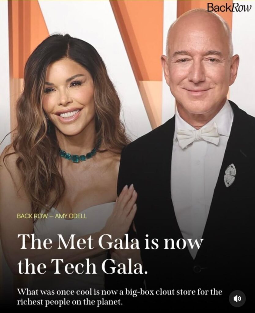 The Met Gala is now the Tech Gala. What was once cool is now a big-box clout store for the richest people on the planet. A look a the numbers behind the Met Gala.