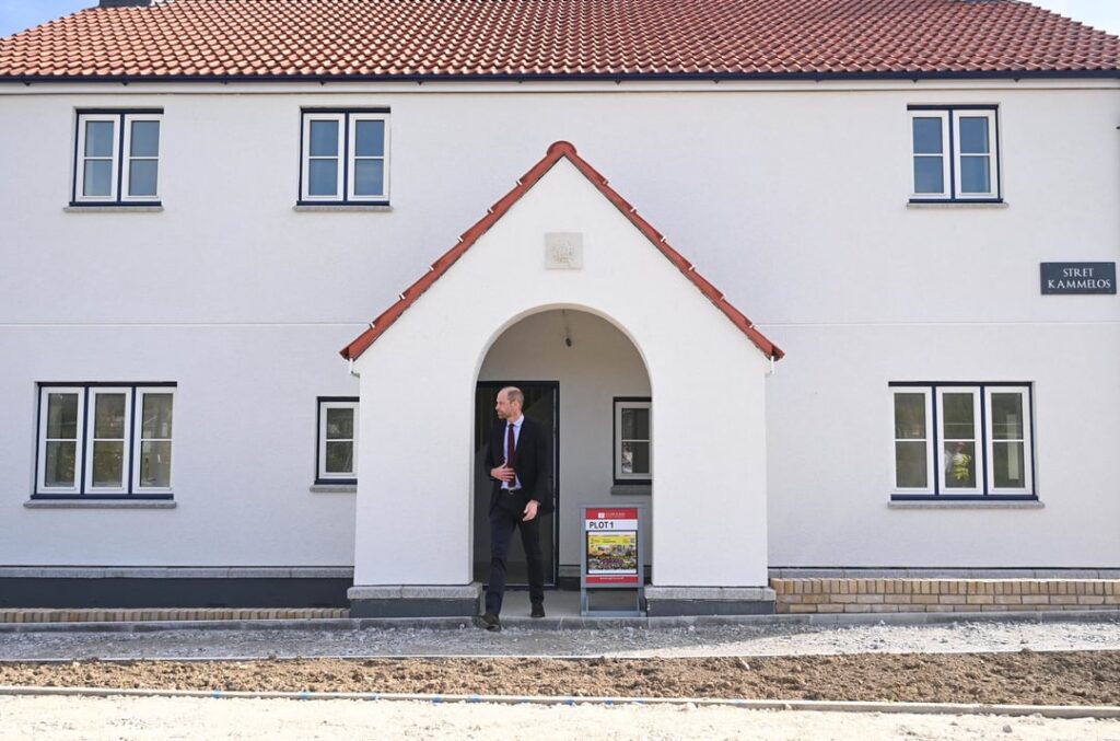 Prince William in Cornwall for his housing project