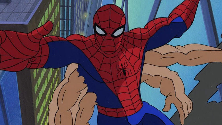 Spider-Man transforming into Man-Spider in Spider-Man: The Animated Series