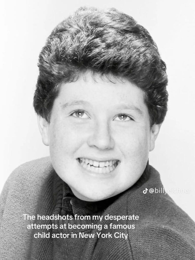Billy Eichner posted “The headshots from my desperate attempts at becoming a famous child actor in New York City”