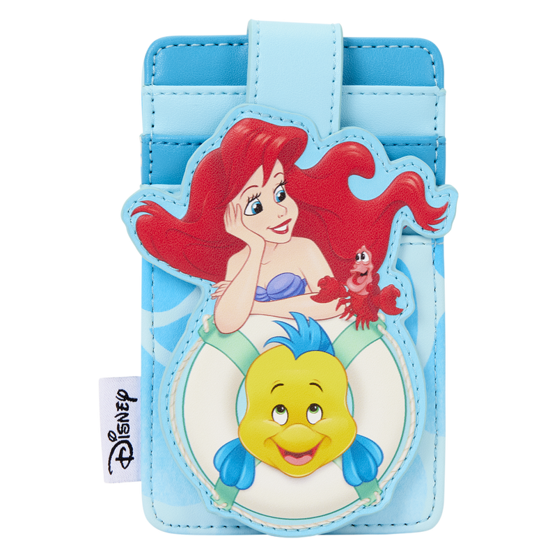 This wallet with four slots has the same imagery as the front of the backpack with all three friends.