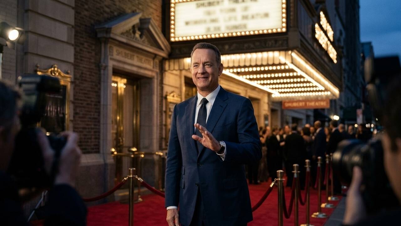 Tom Hanks backs Rita Wilson's Broadway endeavor 'Celebrity Autobiography' during its premiere.