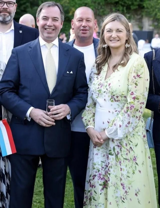 Grand Duke Guillaume and Grand Duchess Stephanie of Luxembourg recently held a reception in the park of Fëschbech Castle.