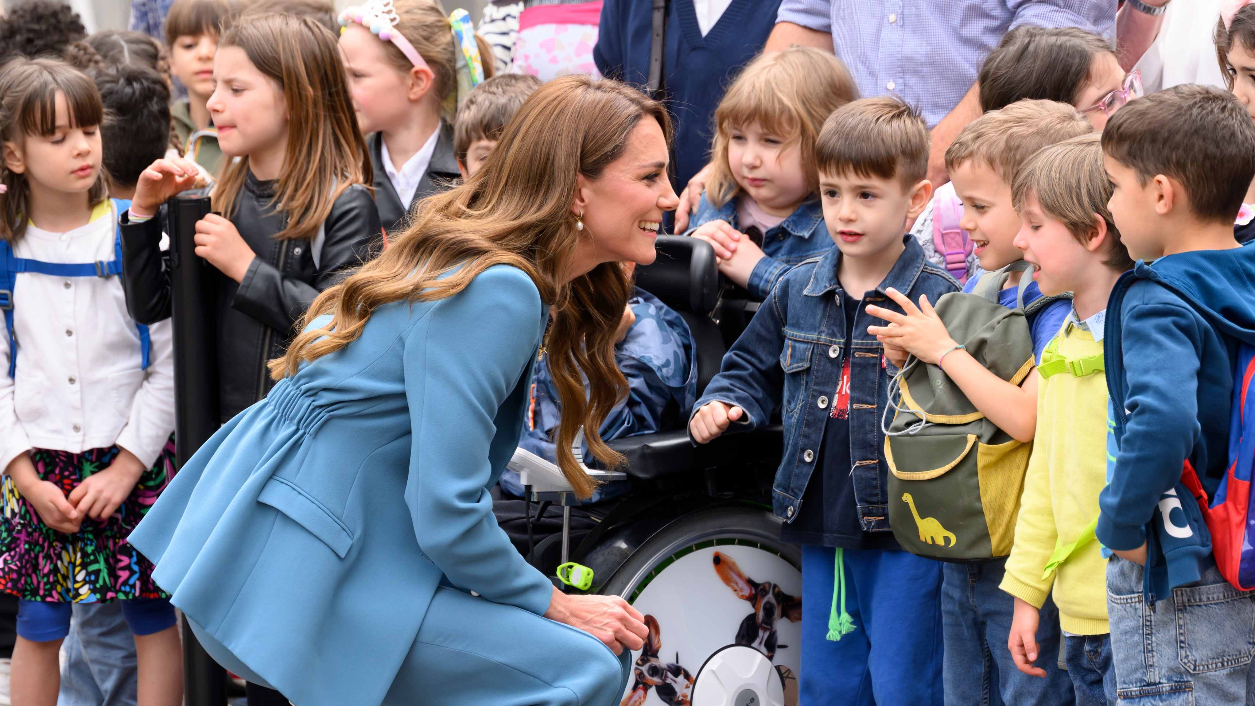 Catherine, Princess of Wales arrives at Piazza Camillo Prampolini, Reggio Emilia&rsquo;s Town Hall and home to the Mayor&rsquo;s office, during the first day of her visit to Reggio Emilia on May 13, 2026