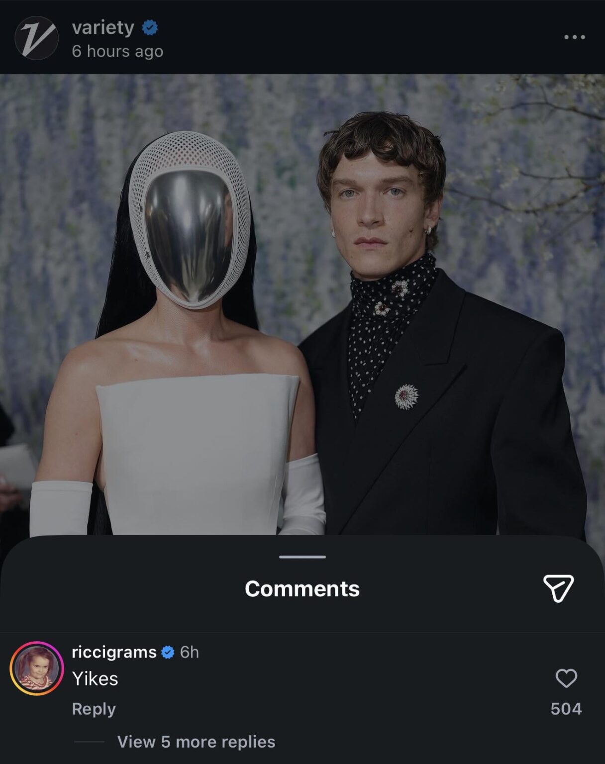 Christina Ricci reacts to Katy Perry and Connor Storrie at Met Gala with “yikes”