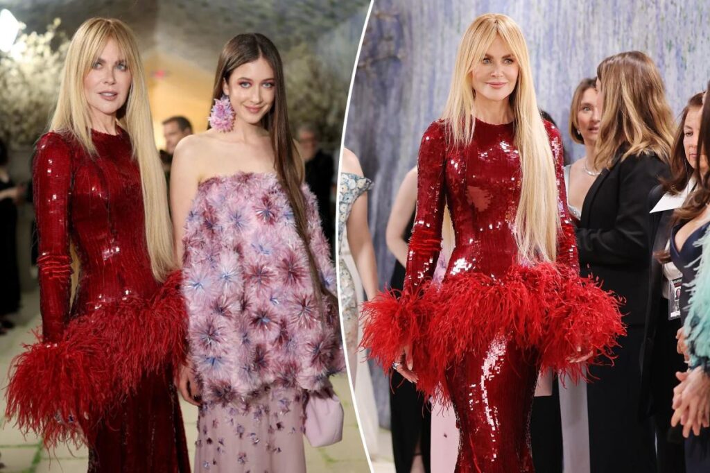 Nicole Kidman poses with daughter Sunday Rose on Met Gala 2026 red carpet