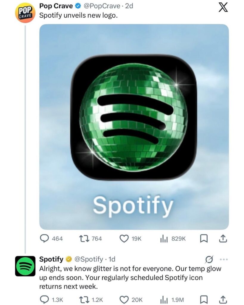 Spotify, After Massive User Backlash Over Disco-Ball Icon, Says Regular Logo Will Return Next Week