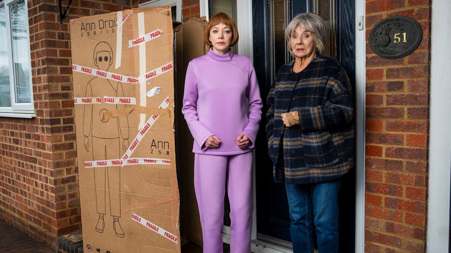 BBC Comedy releases first look pictures of Diane Morgan as Ann Droid - BBC