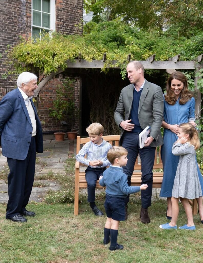 Pictures released by the Prince and Princess of Wales to celebrate Sir David Attenborough's 100th birthday