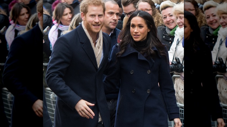 Meghan and Harry wear matching coats to visit to Nottingham Contemporary