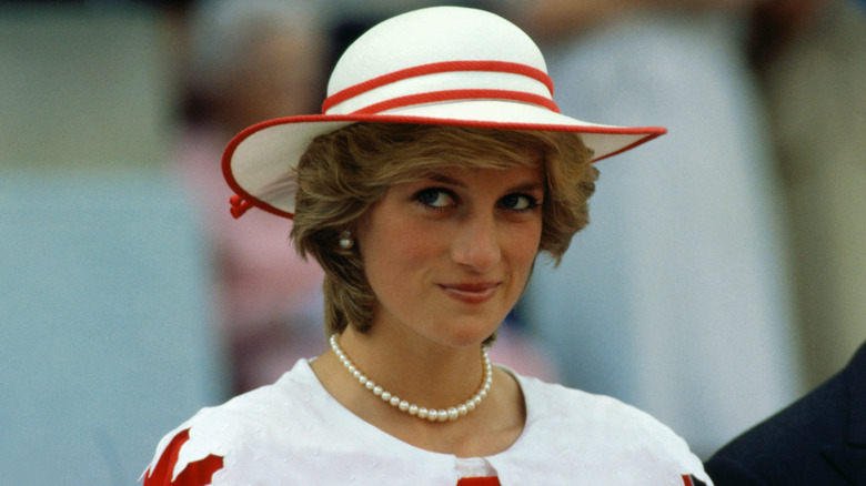 Lady Di wearing a hat