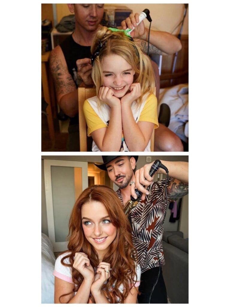 Mckenna Grace recreated a photo from when she was little after reuniting with her former hairdresser Daniel Blaylock