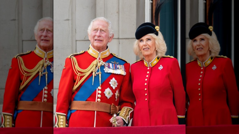 King Charles and Queen Camilla at the Trooping the Colour ceremony in 2023