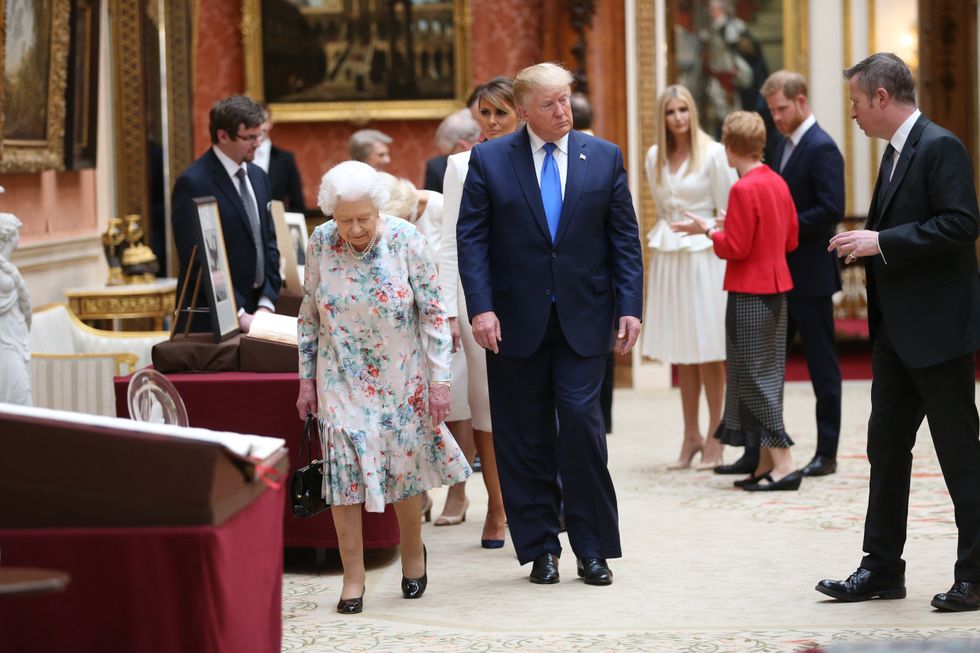 Queen Elizabeth II and Donald Trump