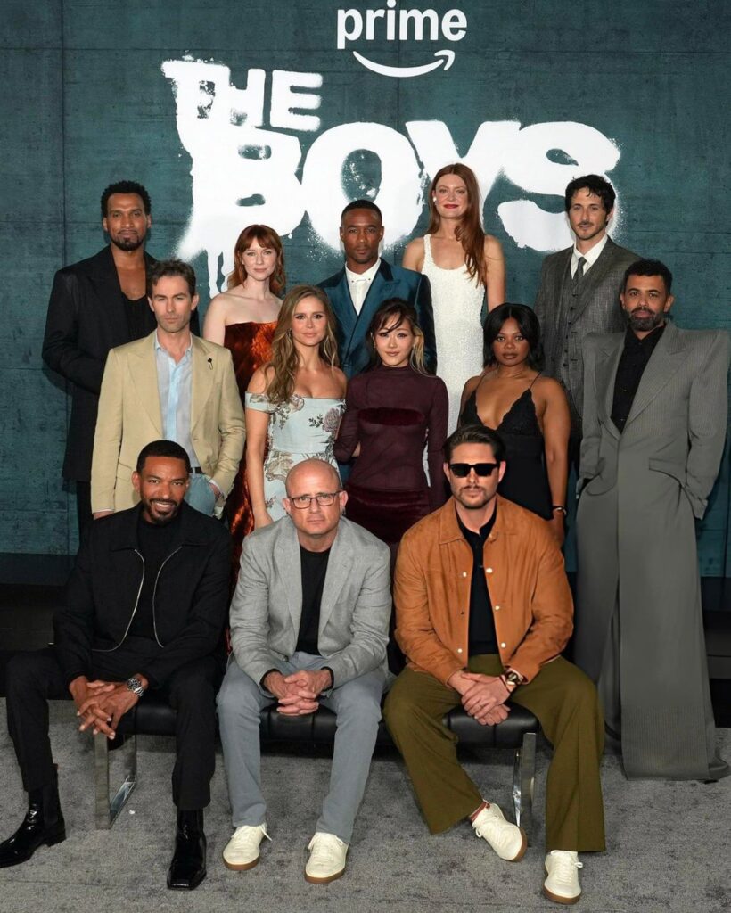 The cast of The Boys at the series finale screening event