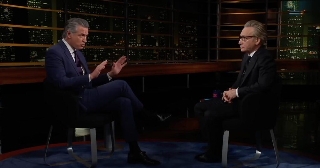 Newsom Shuts Down Bill Maher for Comparing Him to Trump