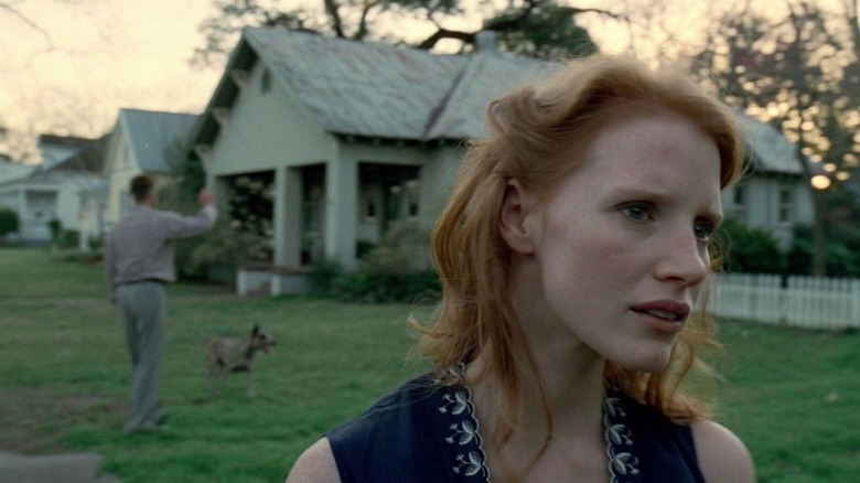 Mrs. O'Brien looking off to the side in "The Tree of Life"