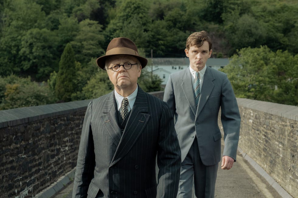 toby jones and harry lawtey in mr burton