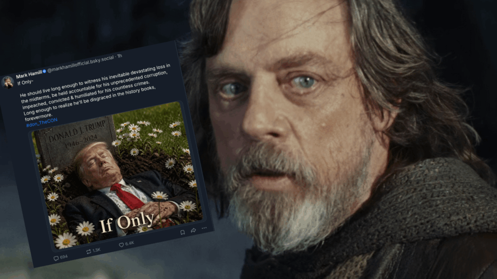 Mark Hamill Posts Image of President Trump Dead in a Grave With Caption "If Only"