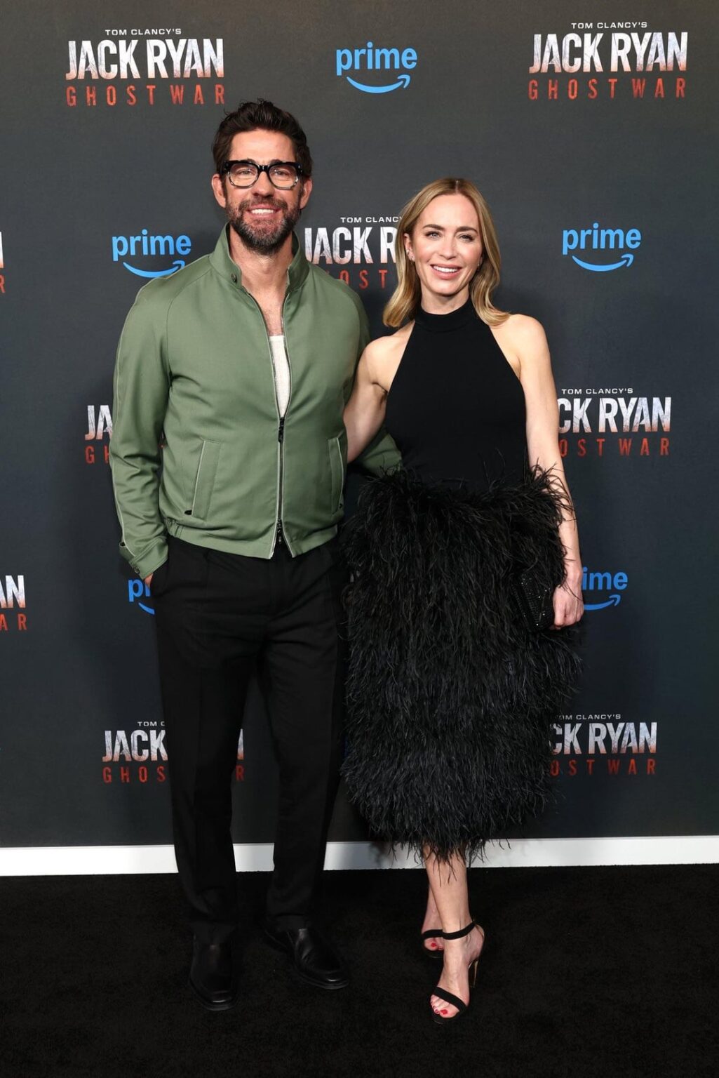 John Krasinski and Emily Blunt at the premiere of ‘Jack Ryan: Ghost War’ in New York (May 15, 2026)