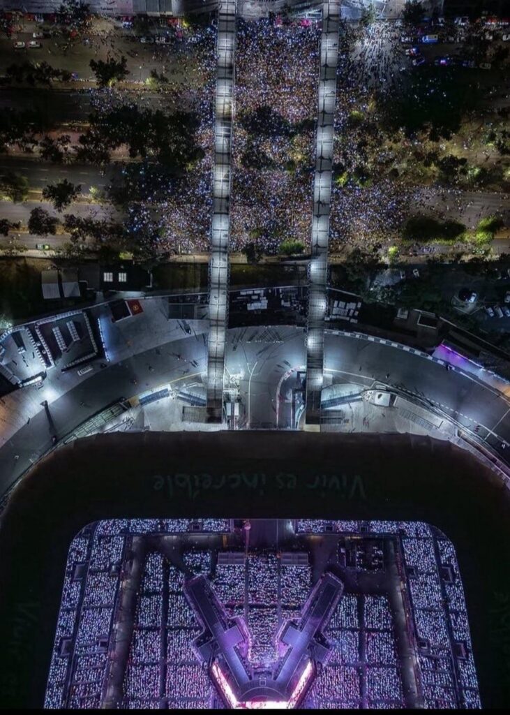 Despite 3 sold-out stadium shows, BTS demand in Mexico is so high that thousands are attending from the streets