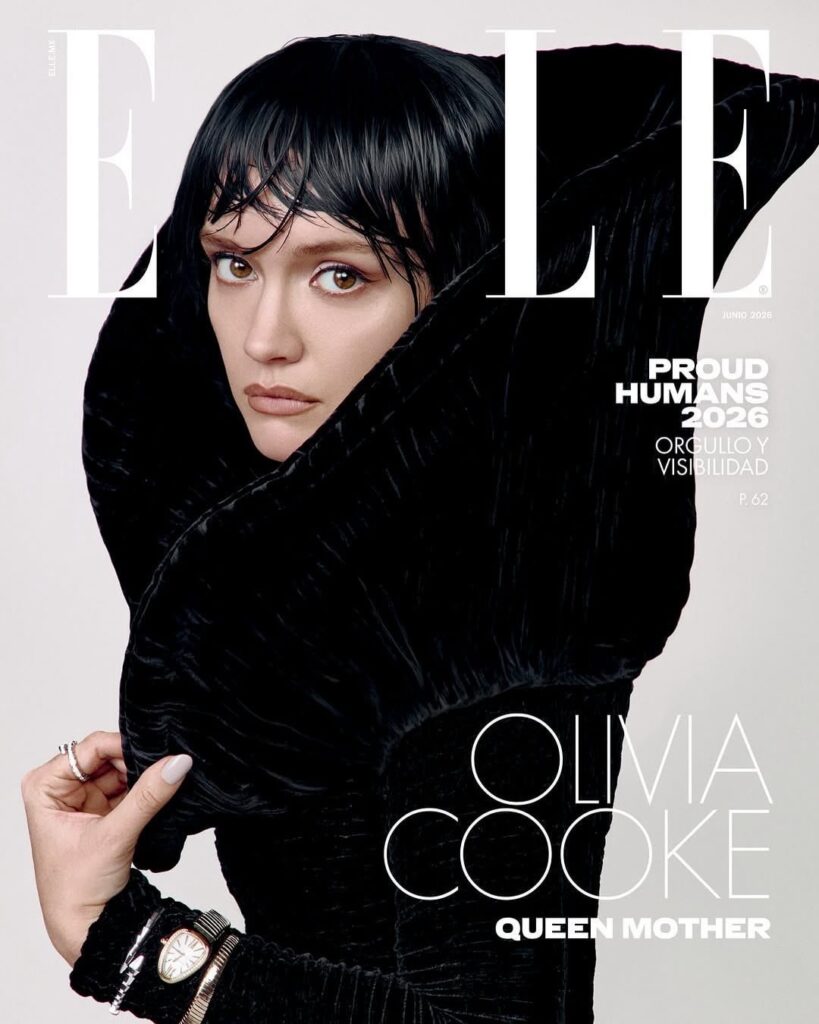 Olivia Cookie for cover of Elle Mexico June Issue, photographed by Bryan Flores