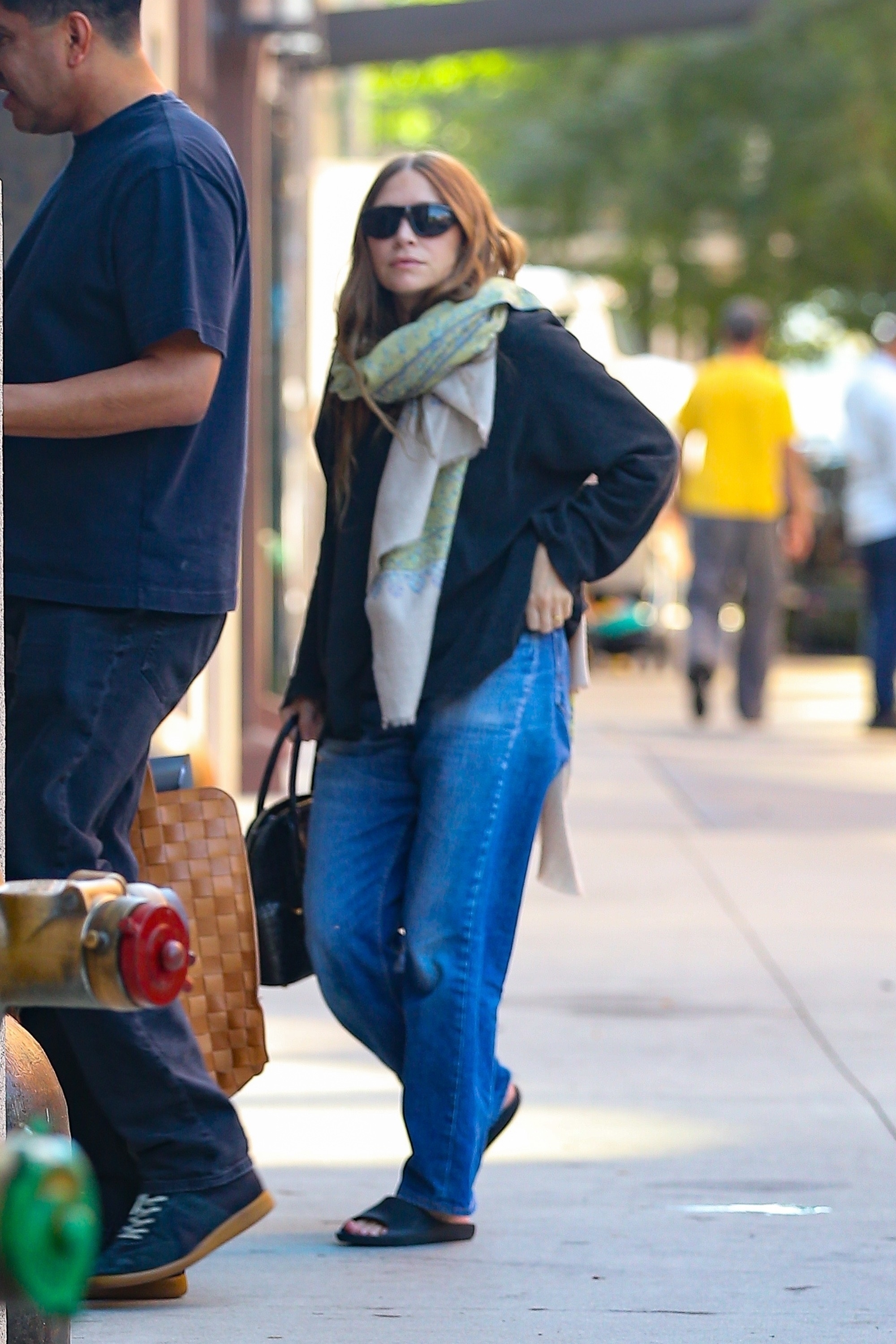 Ashley Olsen wore a The Row alligator bag in September 2025