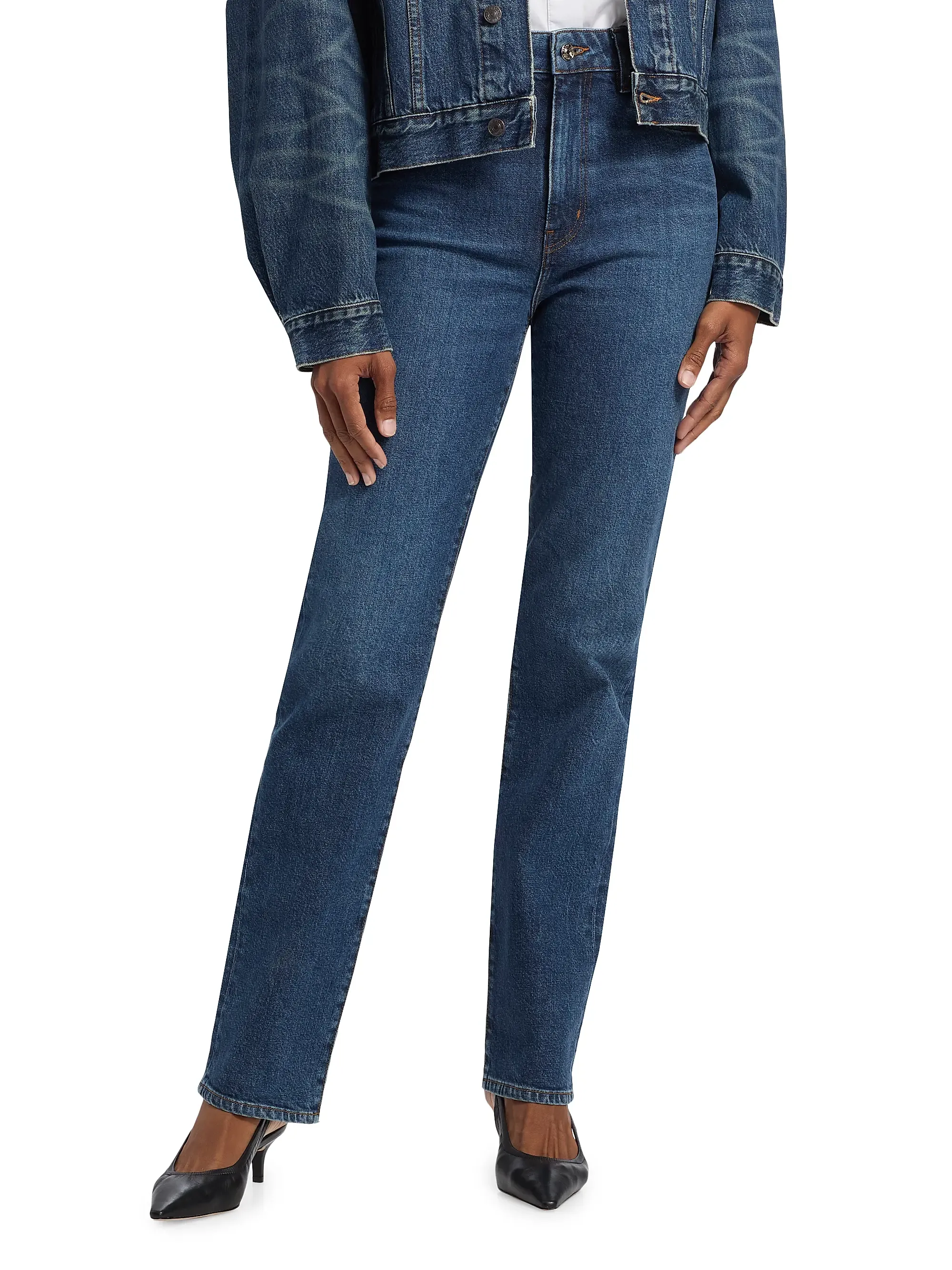 The Ruler Slim-Fit Straight-Leg High-Rise Jeans