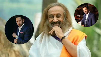 Sri Sri Ravi Shankar meets Bollywood celebrities, Vikrant Massey shares his experience of playing him in ‘White’