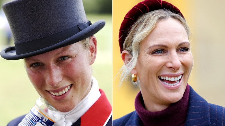 Zara Phillips in the 2000s and in 2025.