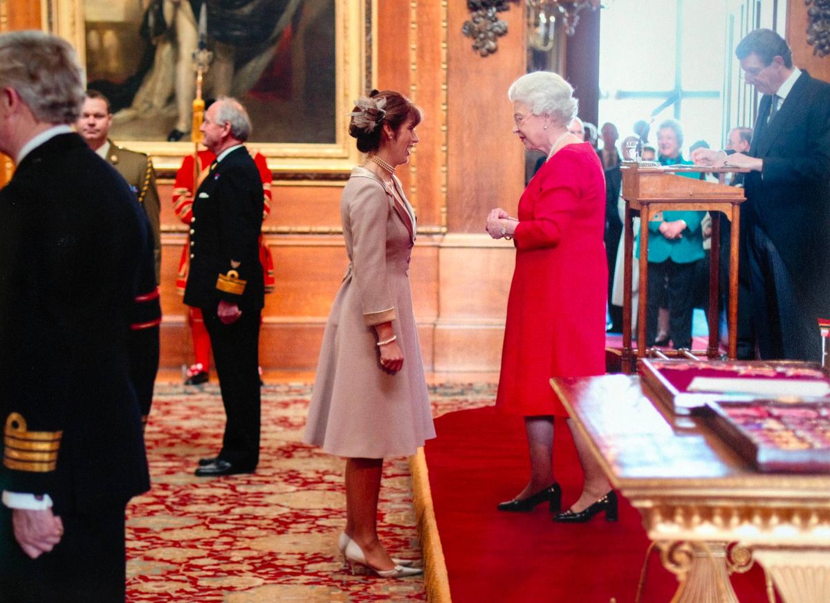 Ailsa Anderson and Queen Elizabeth