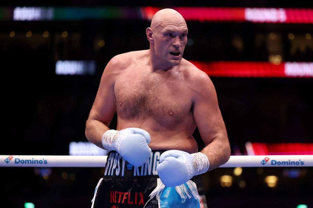 Tyson Fury in action earlier this year.