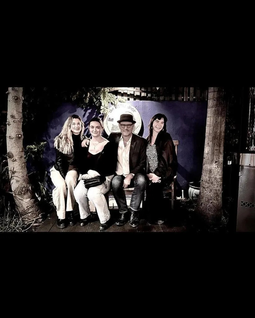 Jeffrey Nordling and his three daughters